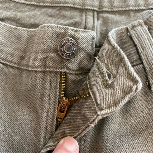 Lee Men’s Retro 90’s Khaki Brown Denim Regular Straight Jeans 36X30 - Picture 5 of 7